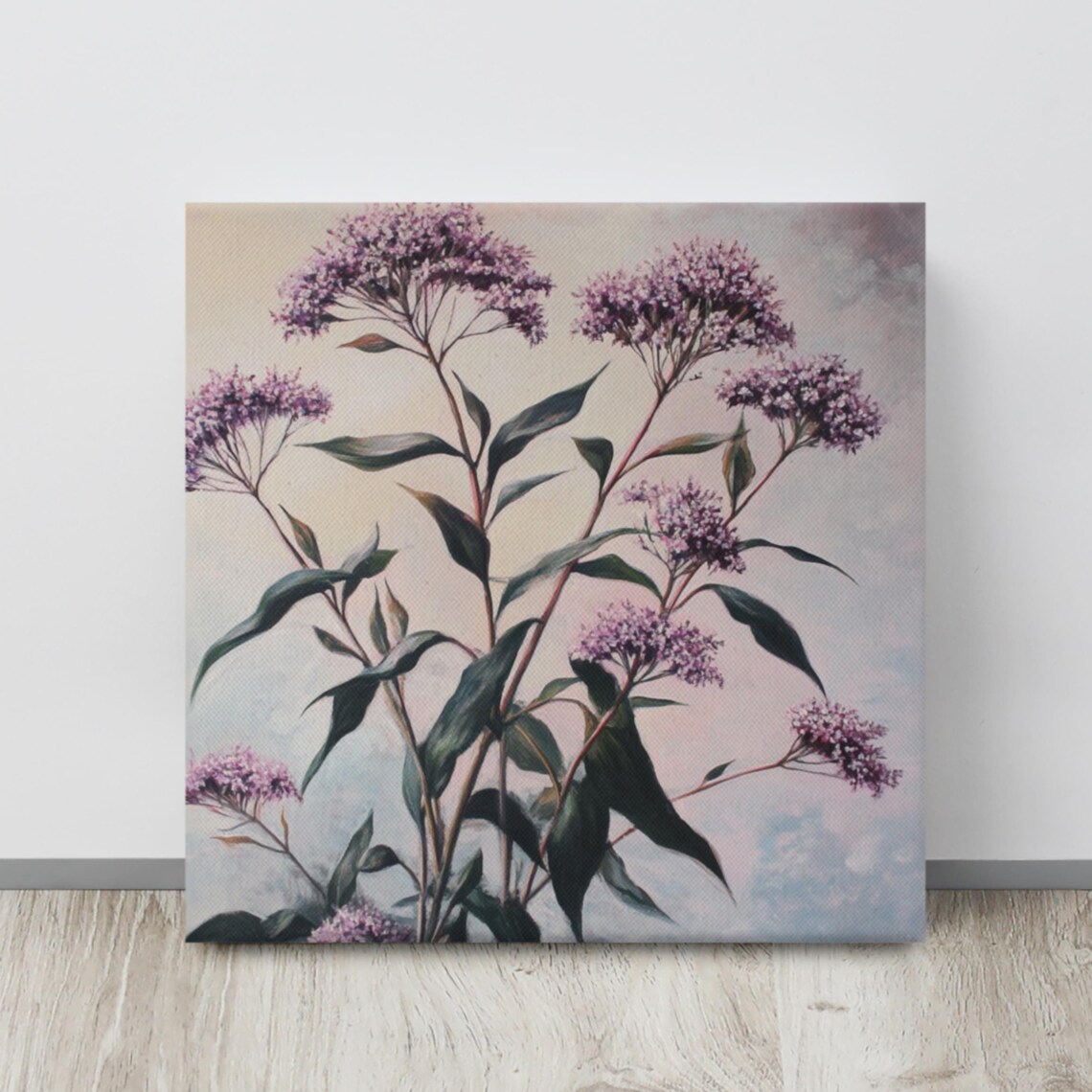 Purple Eupatorium Wildflowers Botanical Floral Painting Art Poster