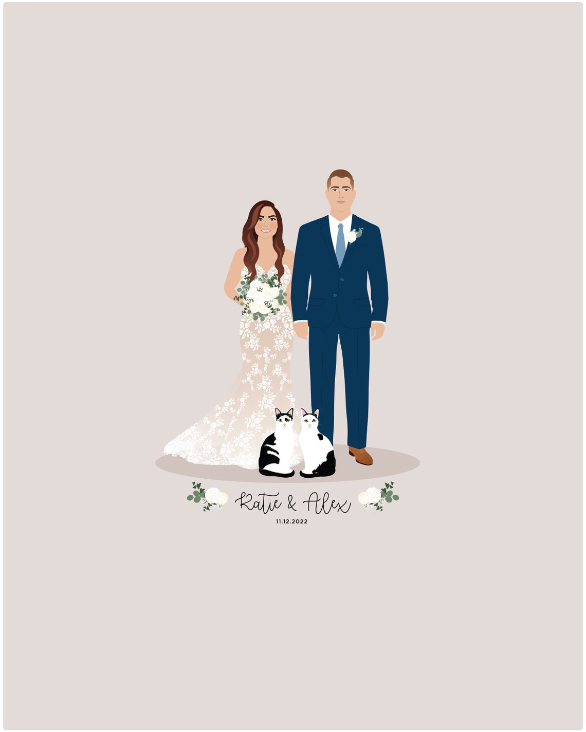 Custom Wedding Guest Book Alternative Couple Signature Art Print - Image 5