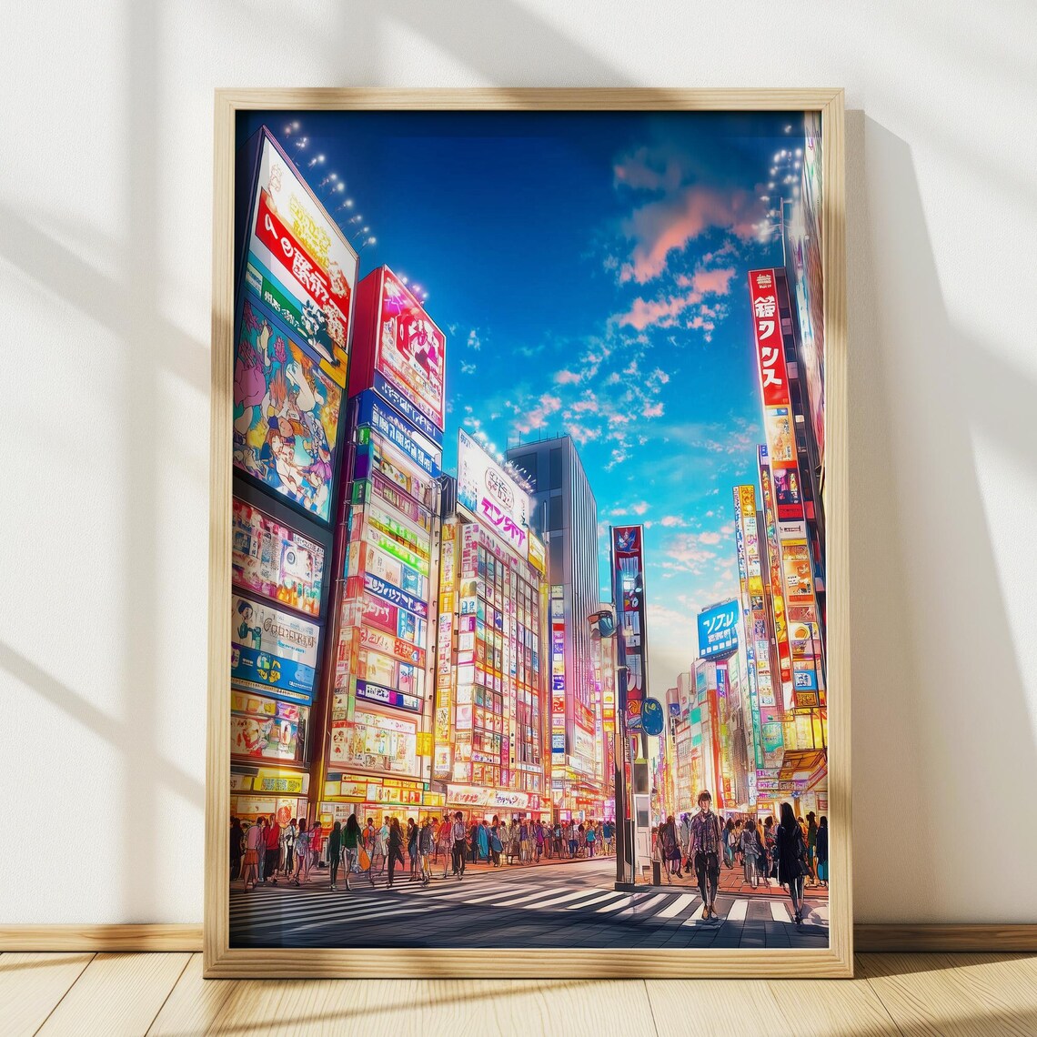 Akihabara Tokyo Japan Travel Poster, Anime Decor