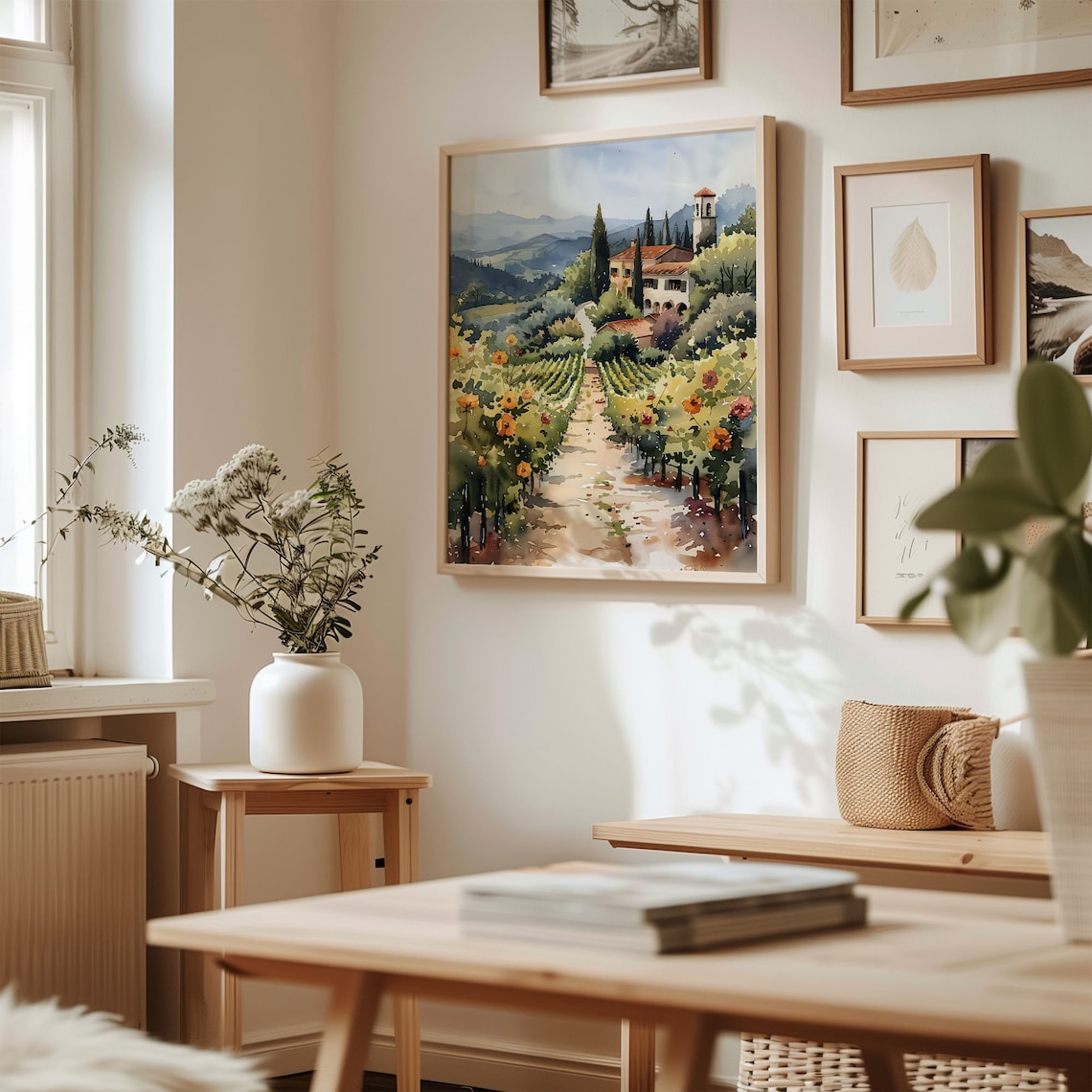 Napa Valley Watercolor Painting Wine Travel Poster - Image 3