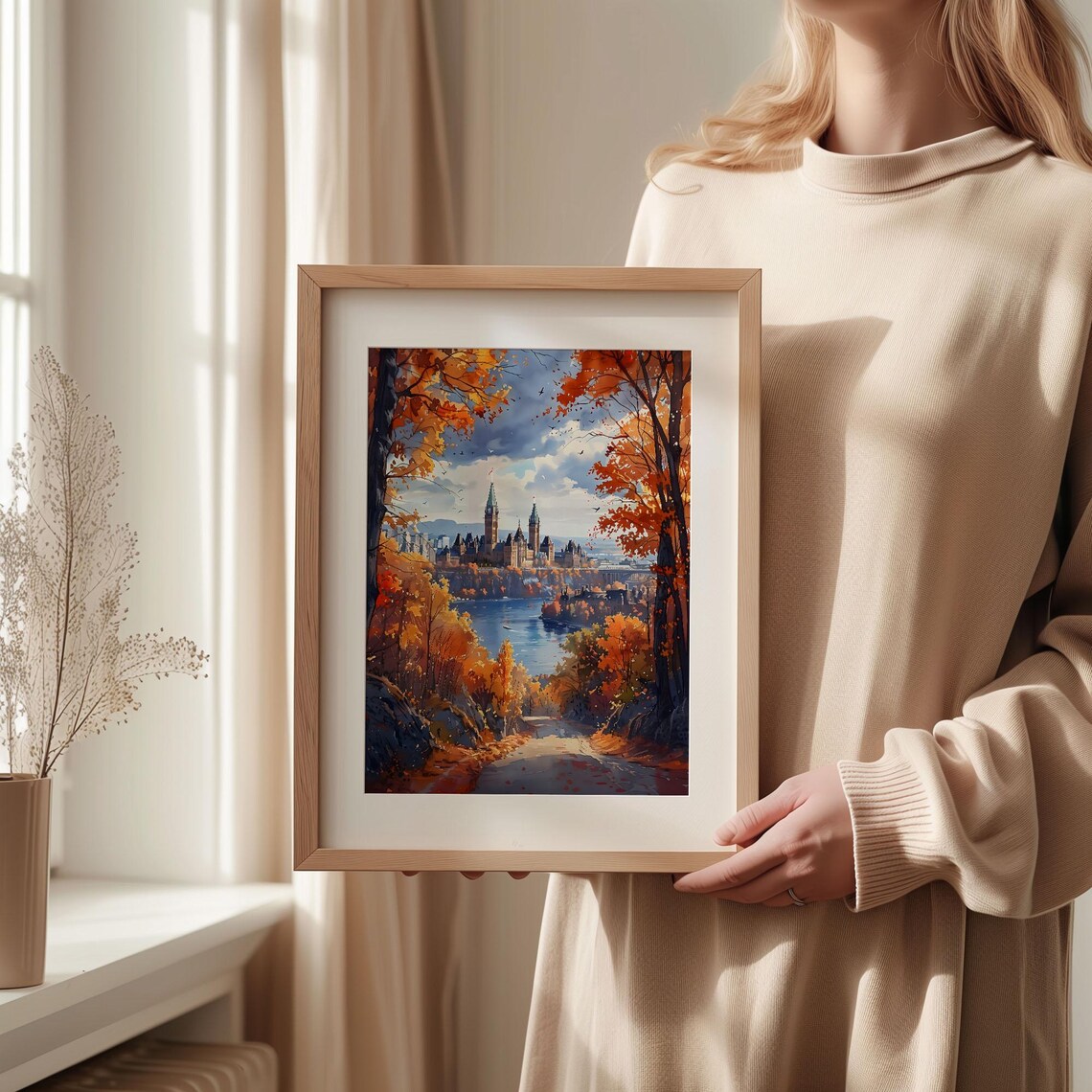 Ottawa Watercolor Painting Travel Poster - Image 2