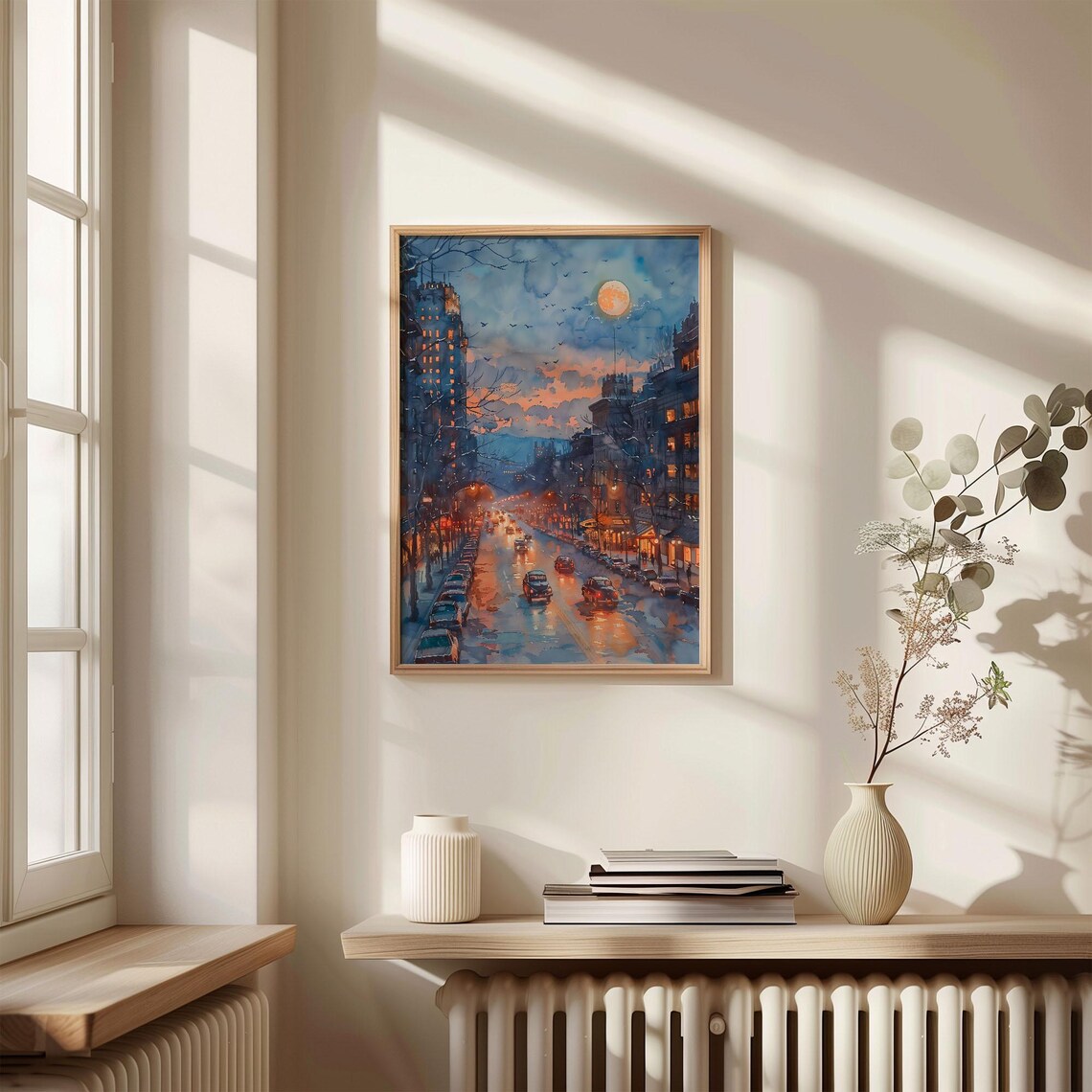 Portland Watercolor Skyline Travel Poster - Image 4