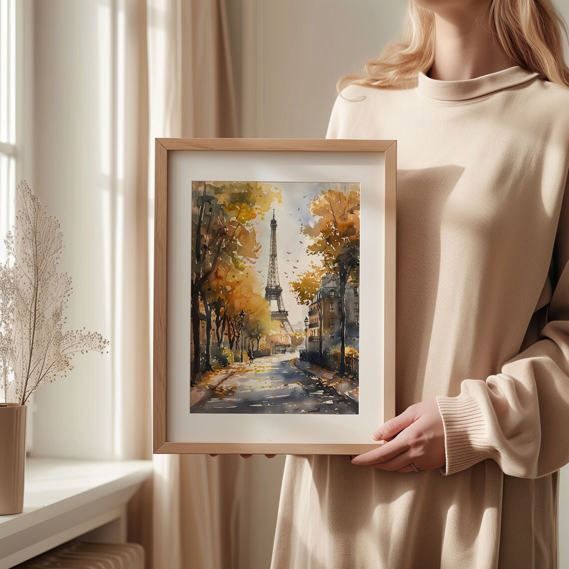 Paris Watercolor Art Print, Eiffel Tower Travel Poster - Image 2