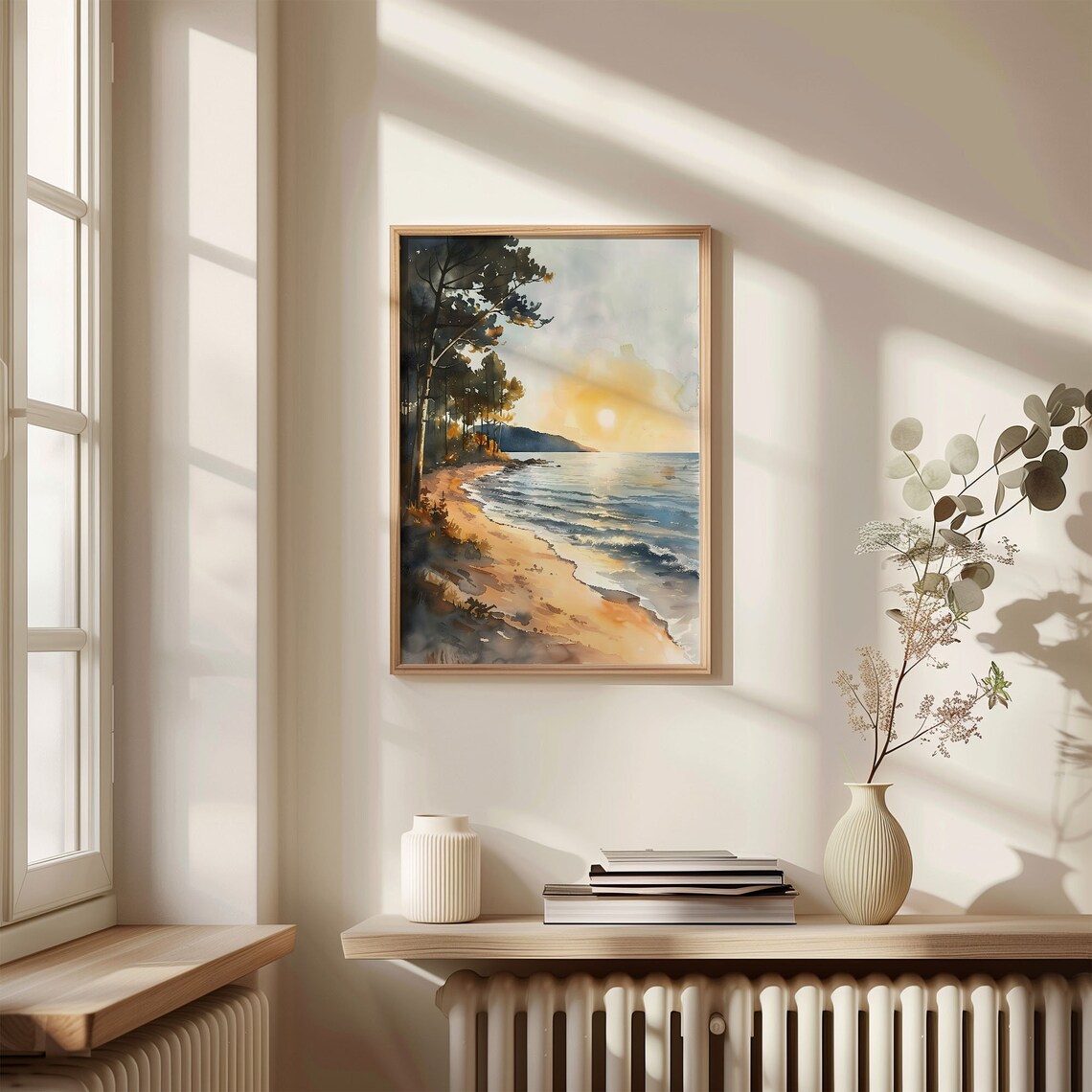 Lake Michigan Watercolor Painting Travel Poster - Image 4
