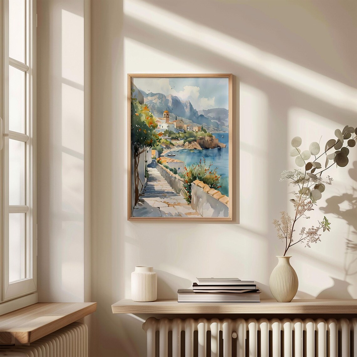 Kos Greece Watercolor Travel Poster, Greek Island - Image 4