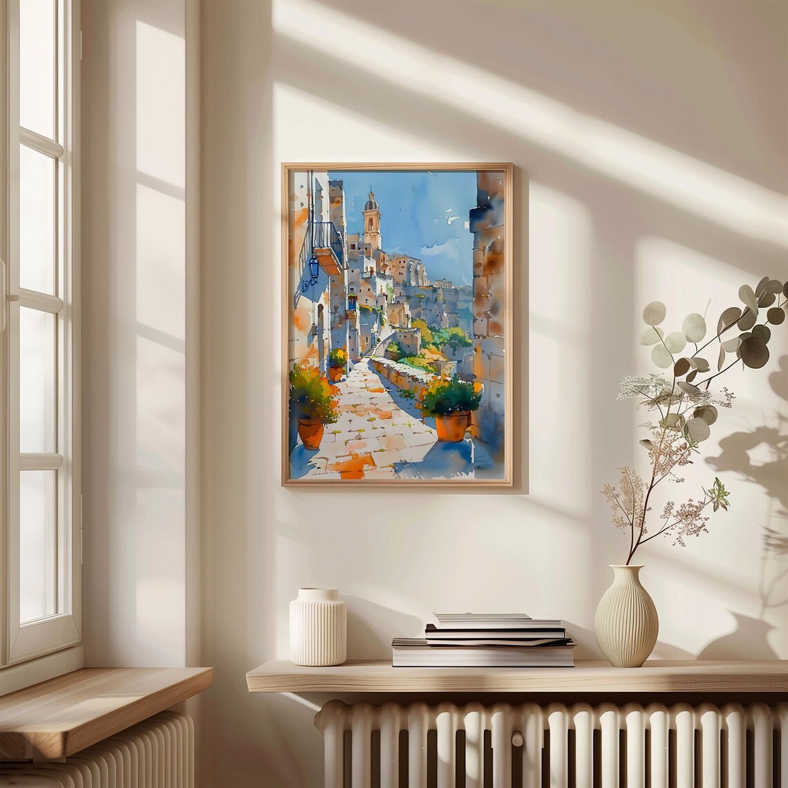Matera Watercolor Painting, Italy Travel Poster - Image 4