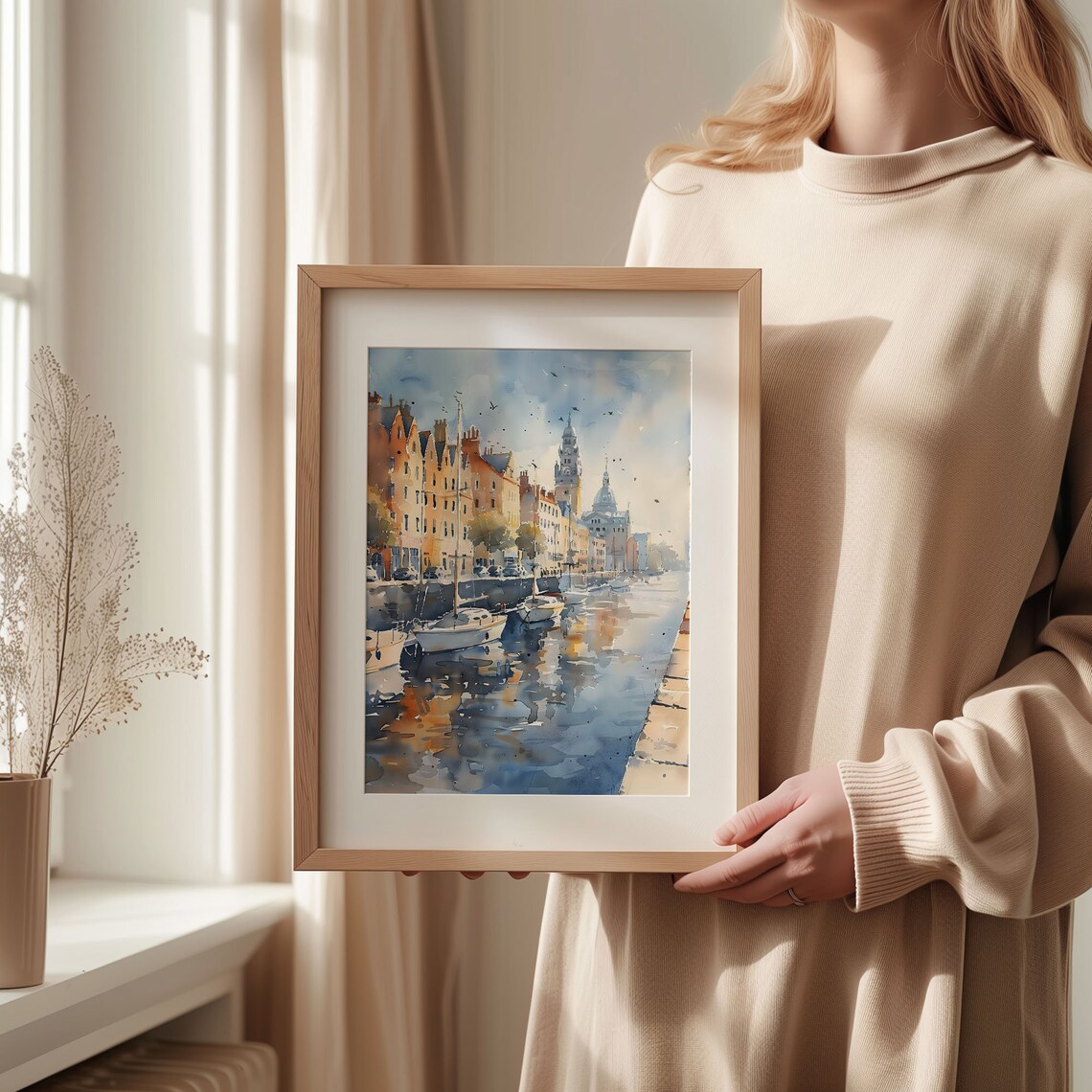 Cork Ireland Watercolor Painting Cobh Day View Poster - Image 2