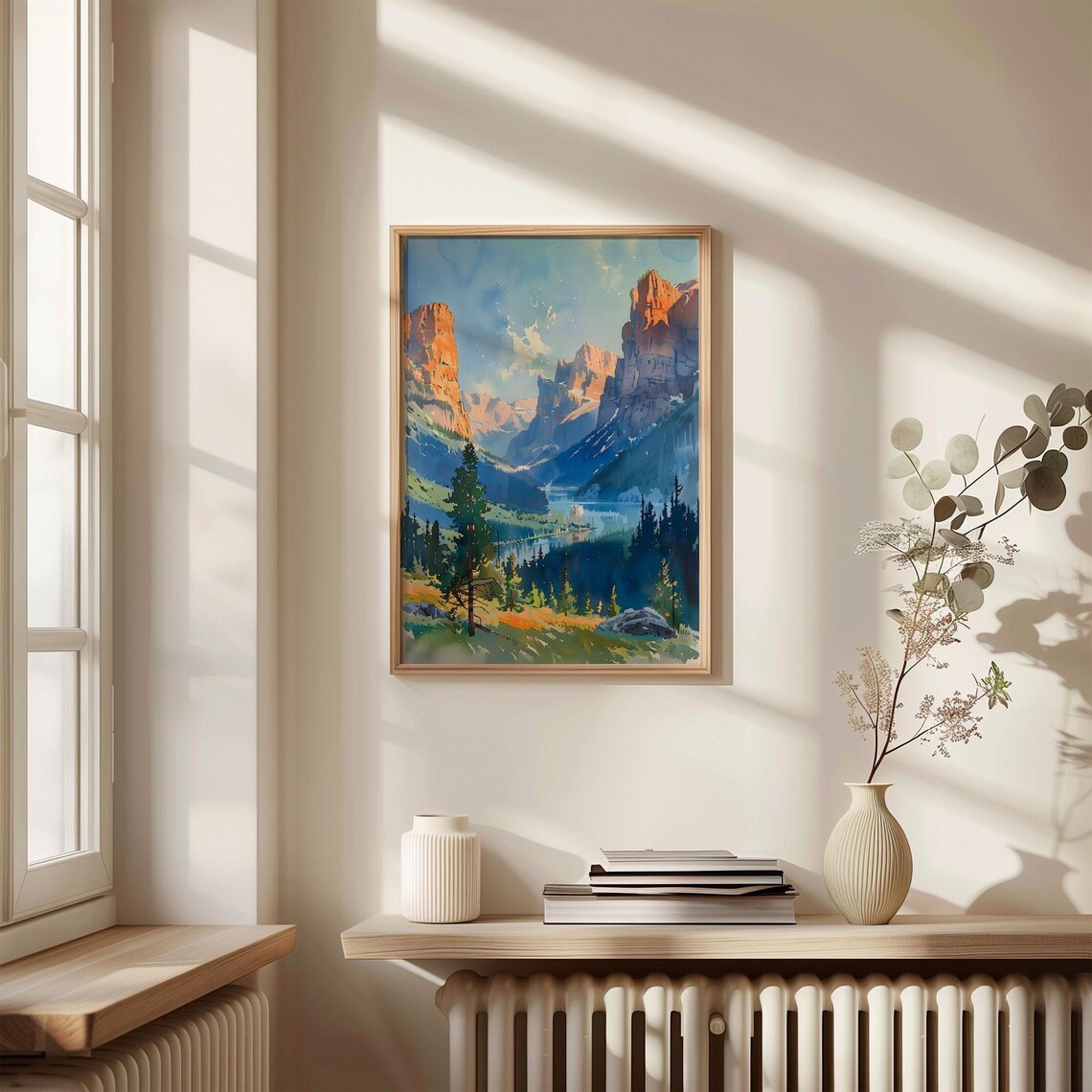 Yosemite Valley Watercolor Art Print, California - Image 4