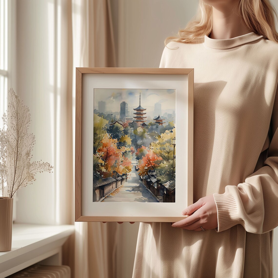 Tokyo Watercolor Painting Japan Travel Poster - Image 2