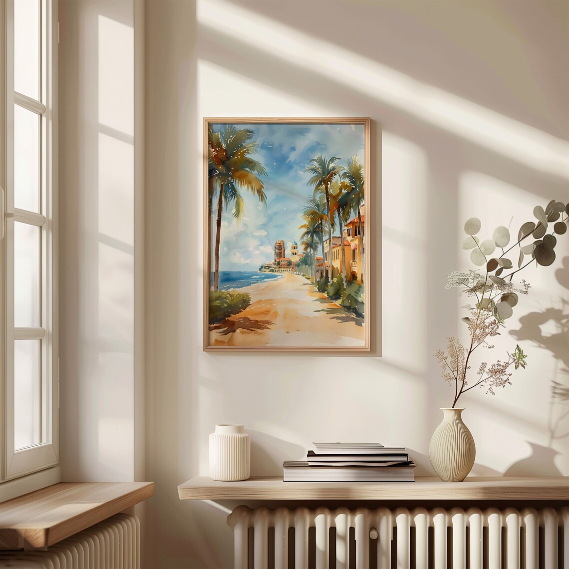 Miami Watercolor Painting Travel Poster - Image 4