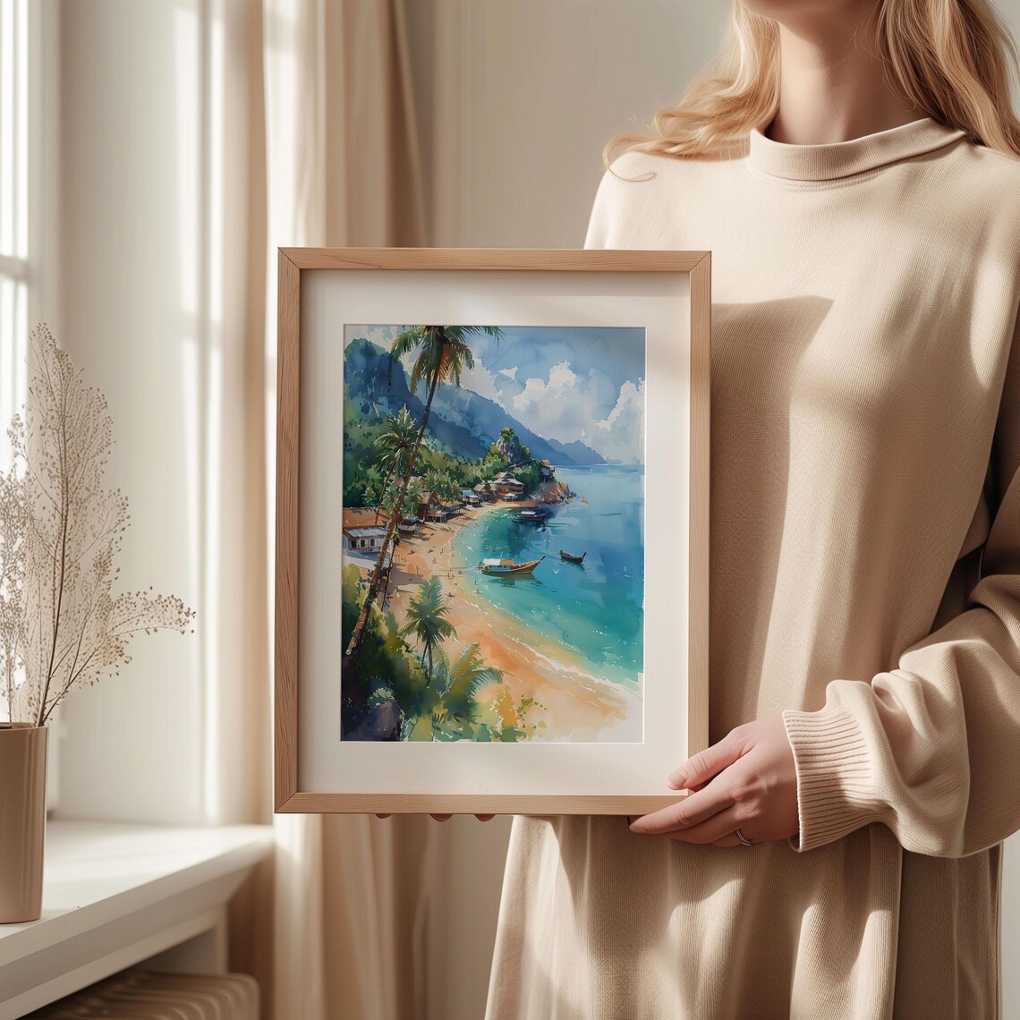 Koh Samui Watercolor Travel Poster, Thailand Art Print - Image 2