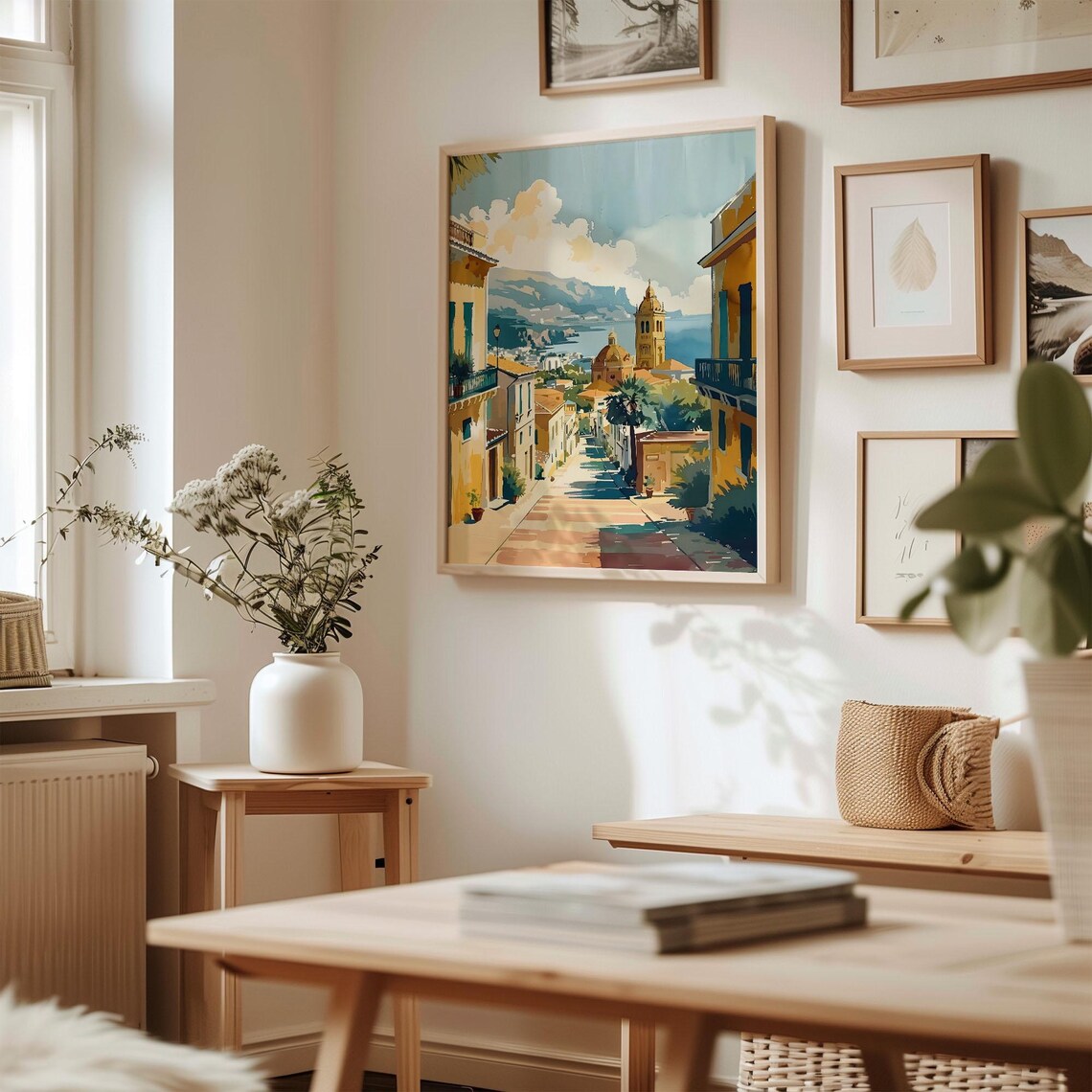 Palermo Watercolor Painting, Sicily Travel Poster - Image 3