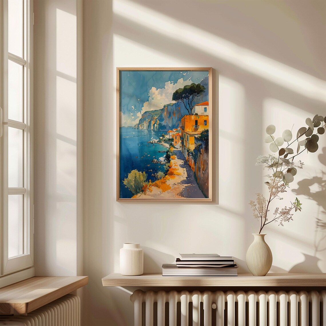 Sorrento Italy Cliffside Coast Sparkling Blue Sea Travel Poster - Image 4