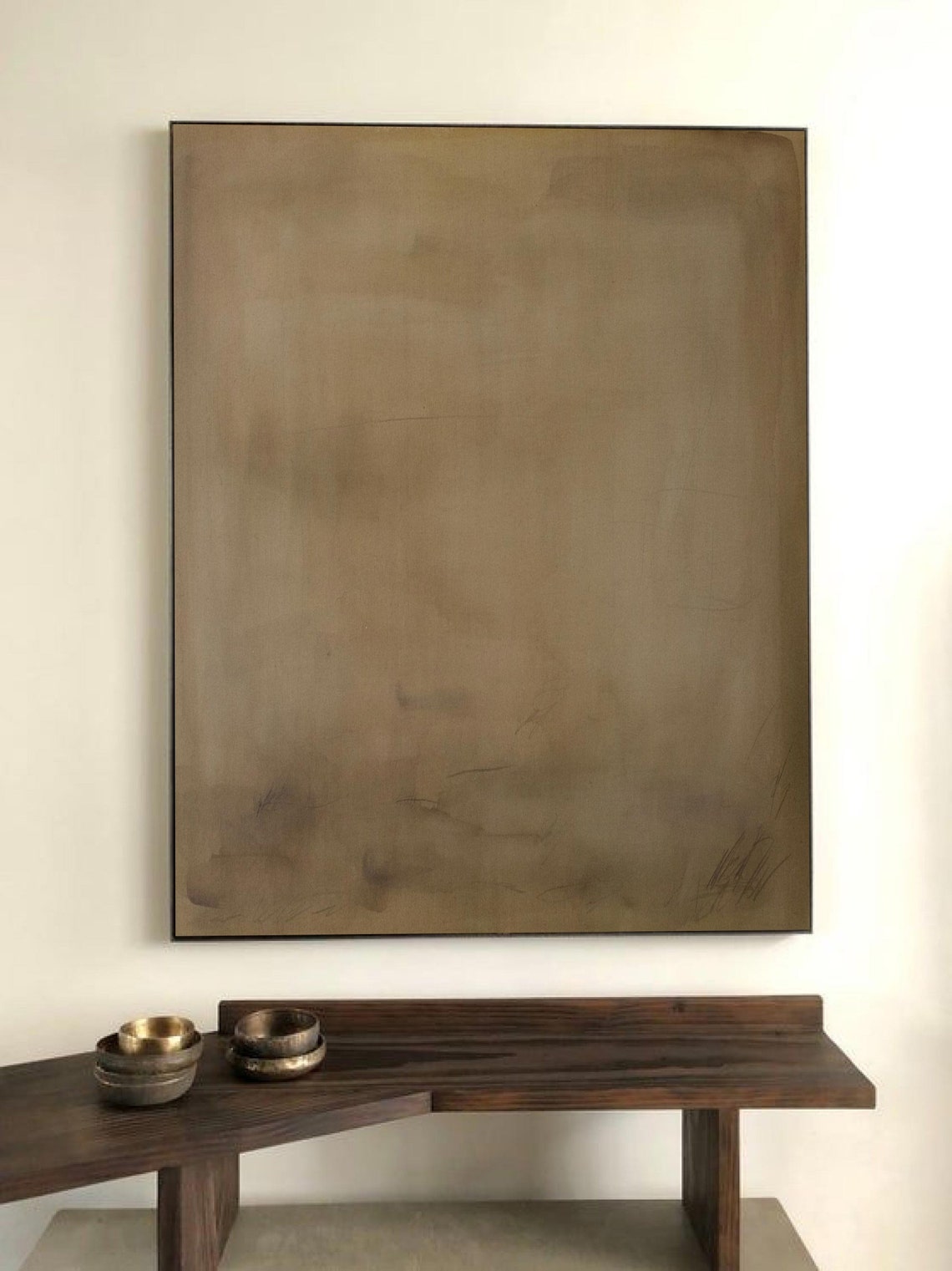 Wabisabi Brown Abstract Wall Art Print - Image 2