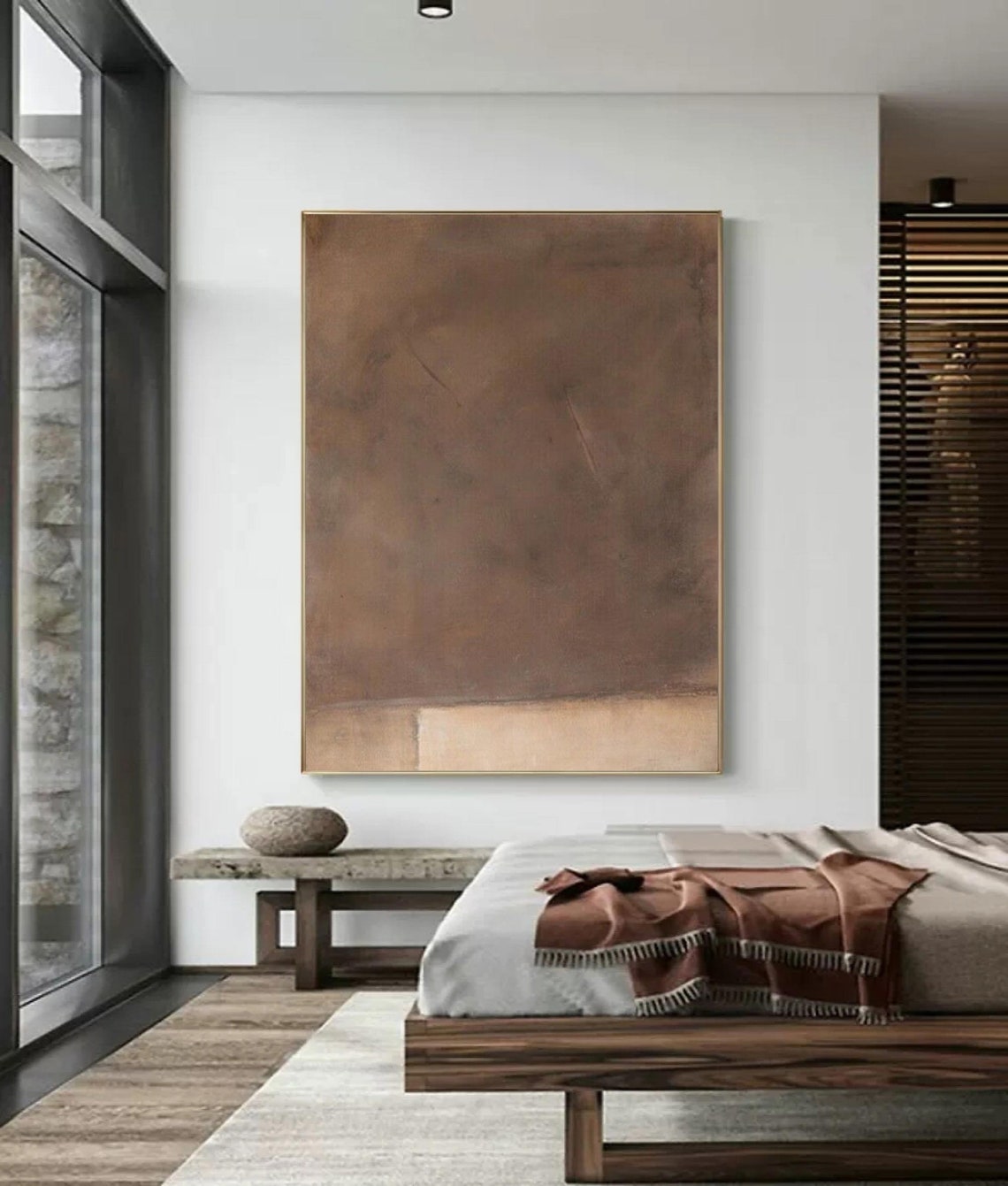Copper Brown Gradient Wabi Sabi Minimalist Abstract Art Poster - Image 3