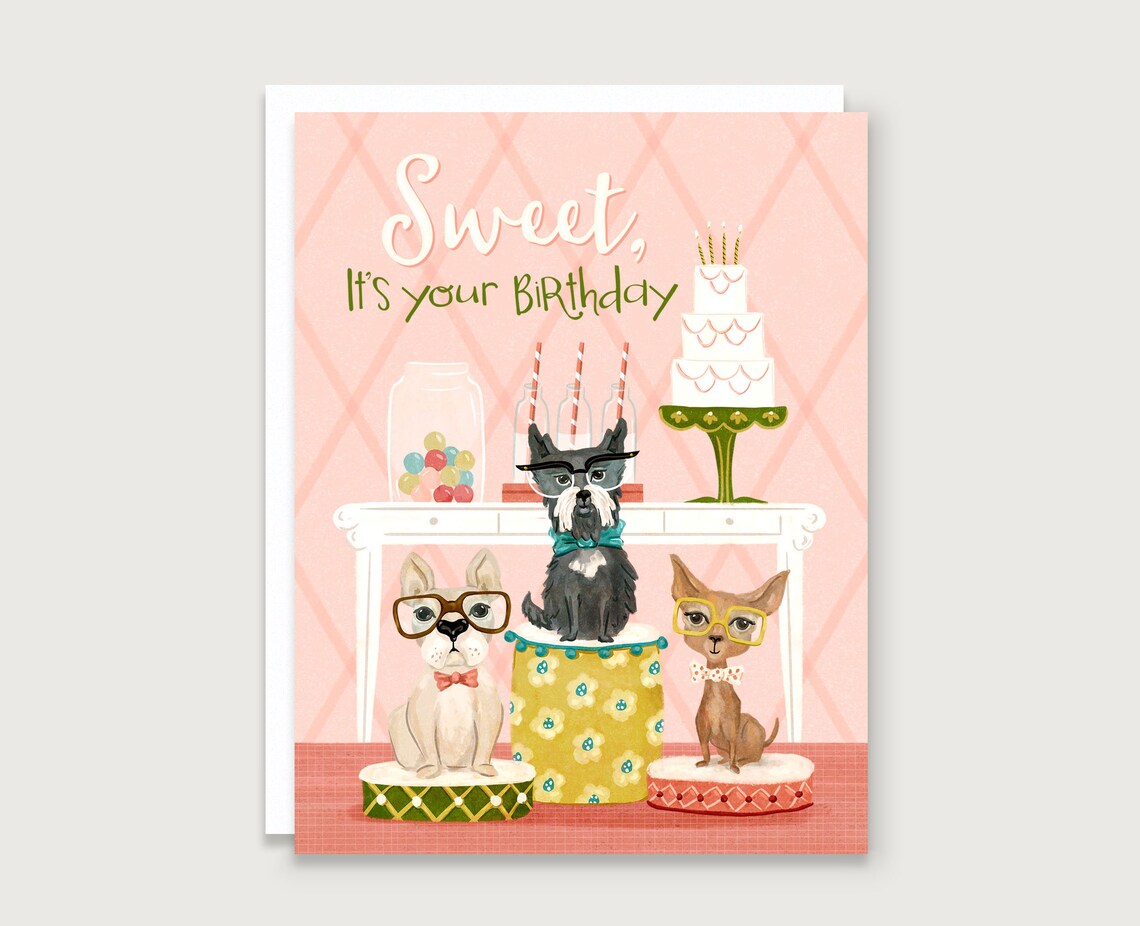 Sweet It’s Your Birthday Dog Greeting Card