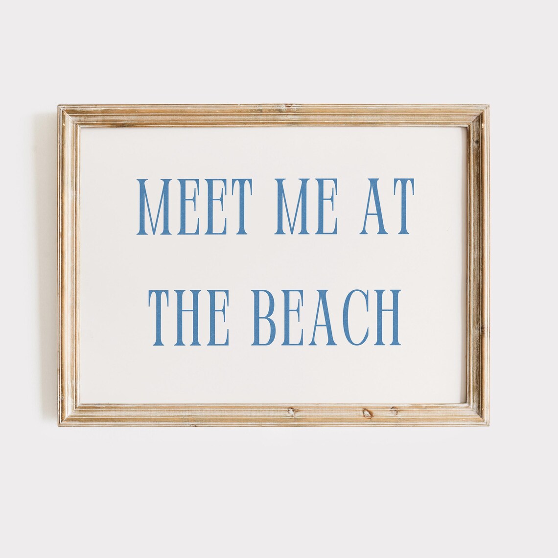 Meet Me at the Beach Quote Print Coastal Decor Motivational Style