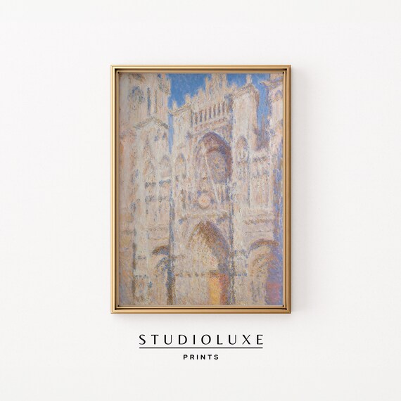 Impressionist Gothic Cathedral Facade in Morning Light Art Poster
