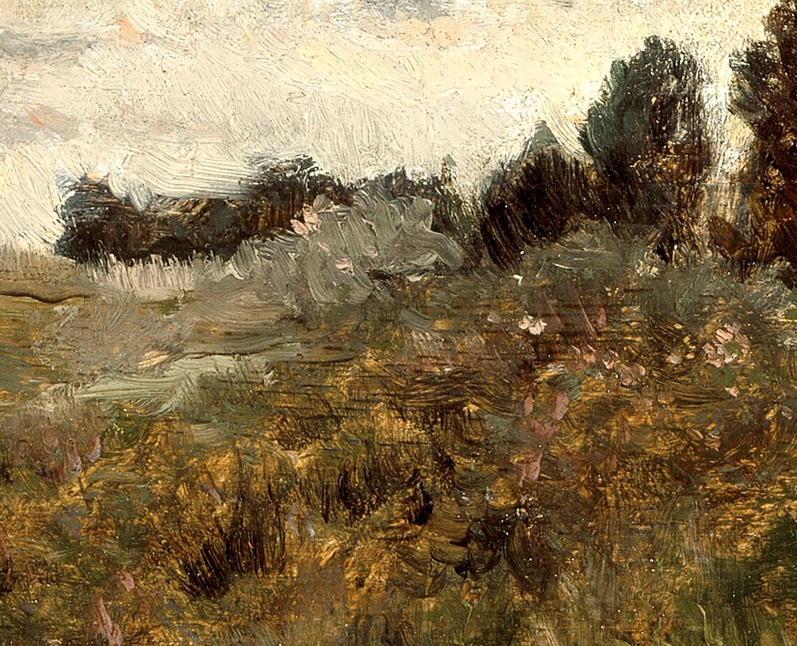 Country Oil Painting Vintage Farmhouse Landscape Art Print - Image 3
