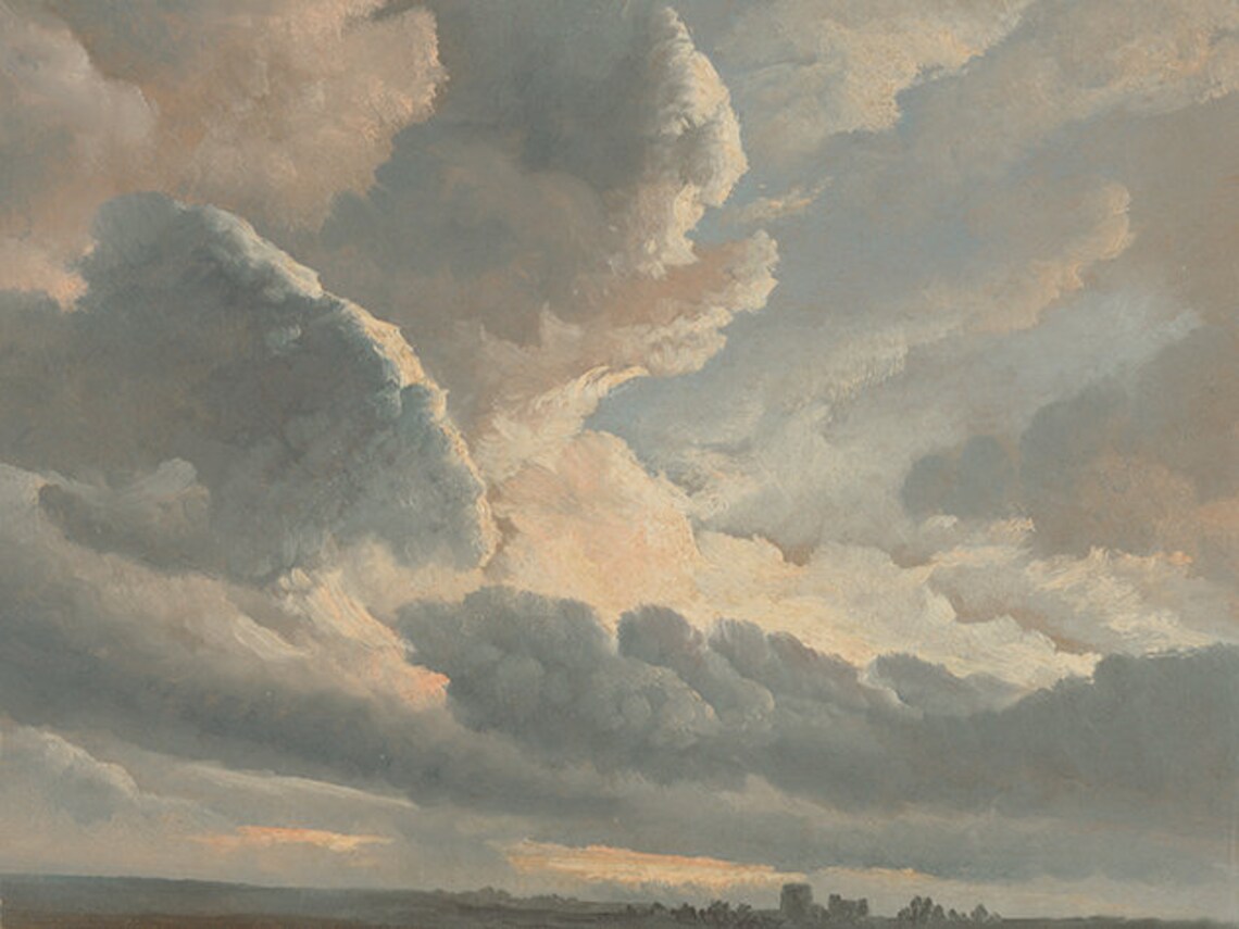 Cloud Painting Soft Pastel Nursery Art Print - Image 4