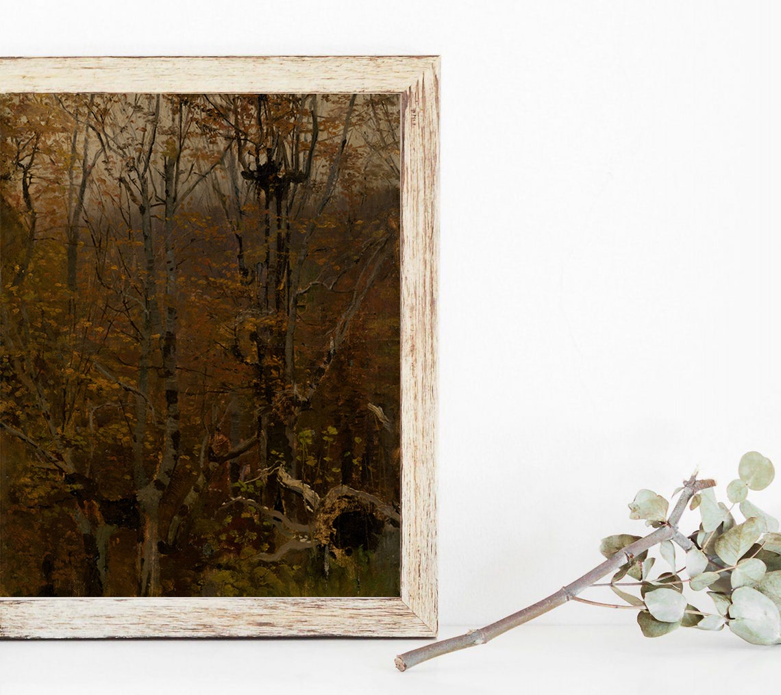 Autumn Landscape Painting, Vintage Farmhouse Art Print - Image 2