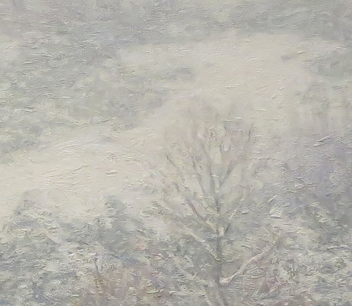 Rustic Winter Landscape Painting, Snowy Tree Art Print - Image 3