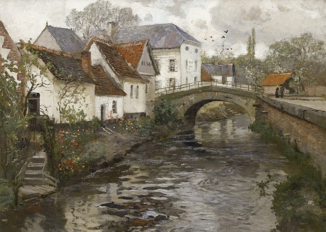 Rustic City Antique Village Art Print - Image 4