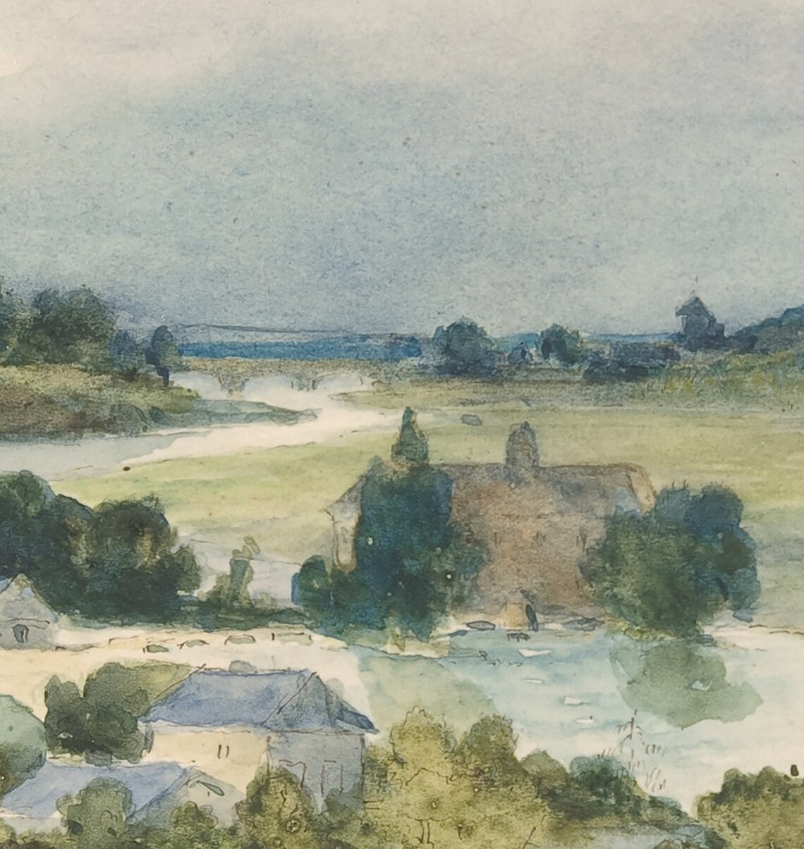 Country Landscape Painting, Vintage Poster - Image 3