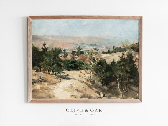 Desert Landscape Art Print Pastel Color Landscape Print Southwestern Decor Large Art Print Landscape Painting 634