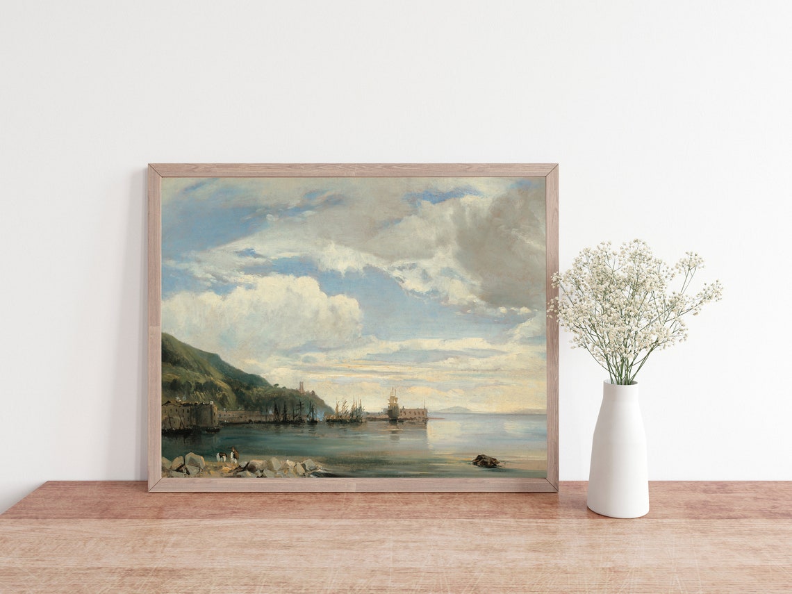 Coastal Landscape Oil Painting, Art Print - Image 2