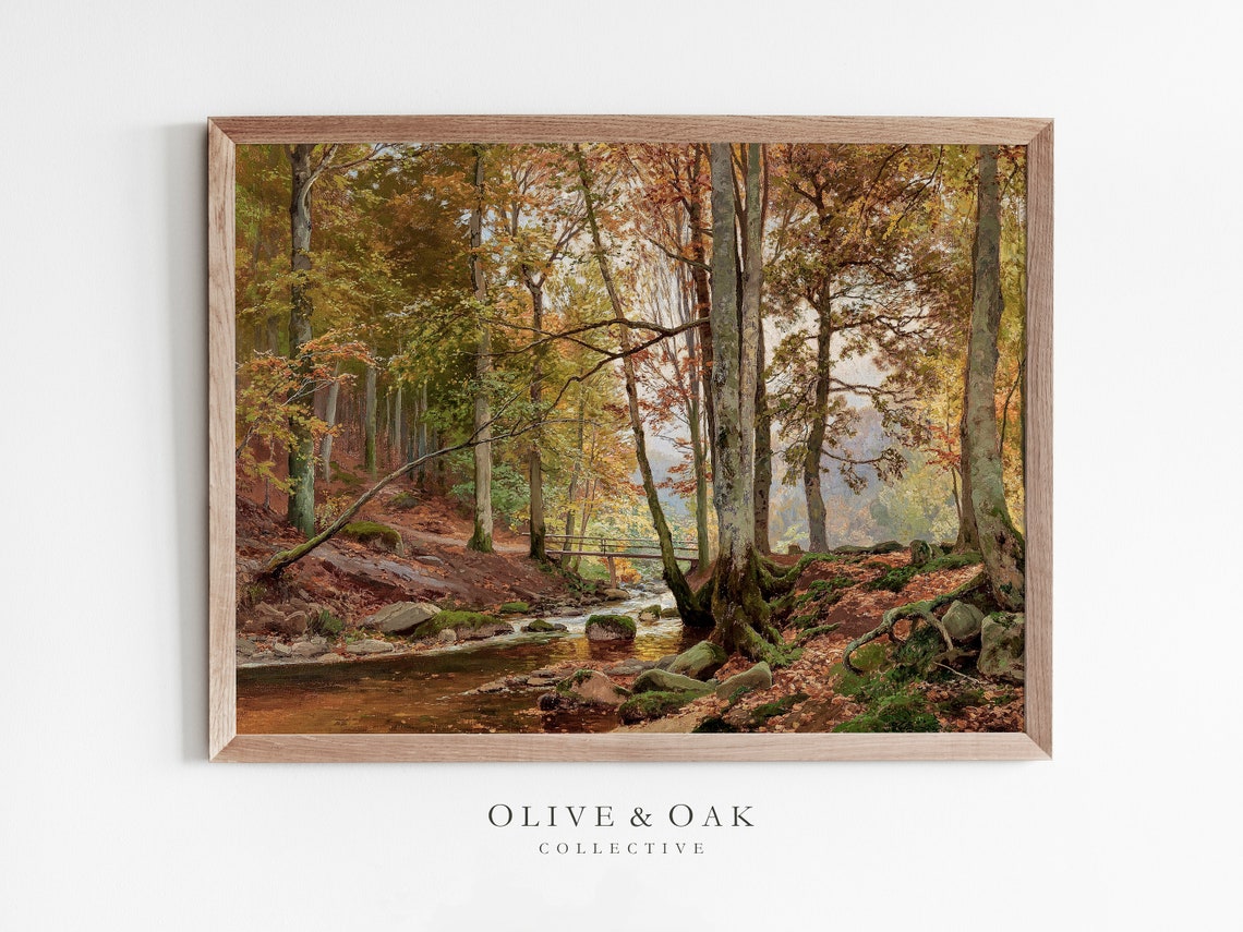 Autumn Fall Landscape Painting Art Print