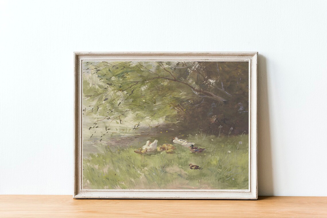 Spring Landscape - Vintage Farmhouse Art - Image 4