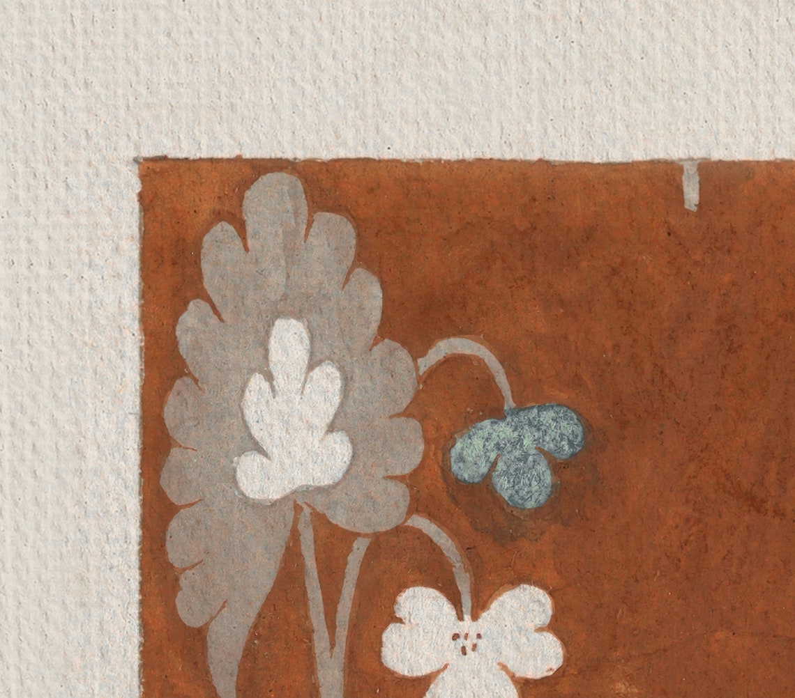 Vintage Floral Textile Print, Boho Decor - Image 4