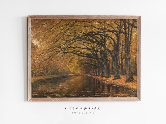 Fall Landscape Art Print, Autumn Wall Art