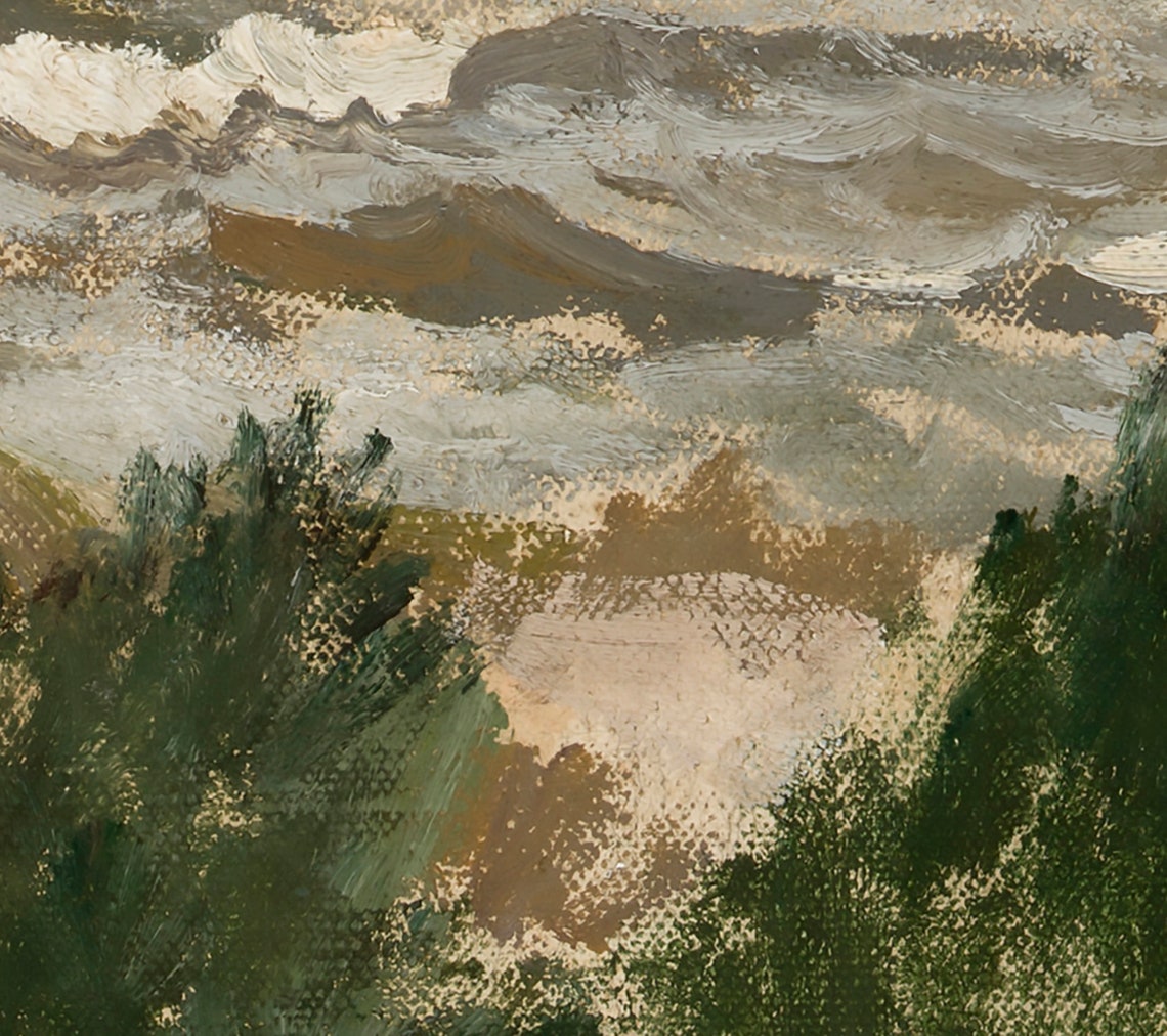 Vintage Seascape Painting, Coastal Landscape Art Print - Image 3