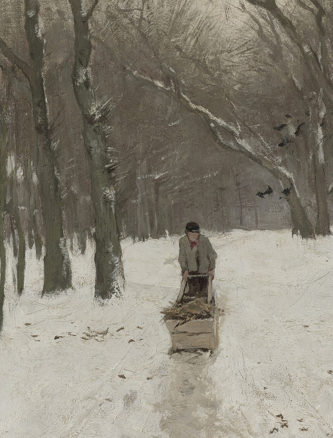 Winter Landscape - Vintage Farmhouse Art - Image 3