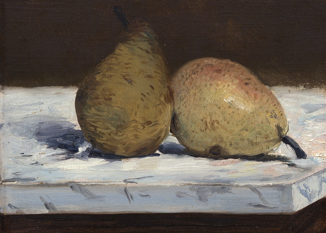Vintage Pear Still Life Kitchen Art Print - Image 3