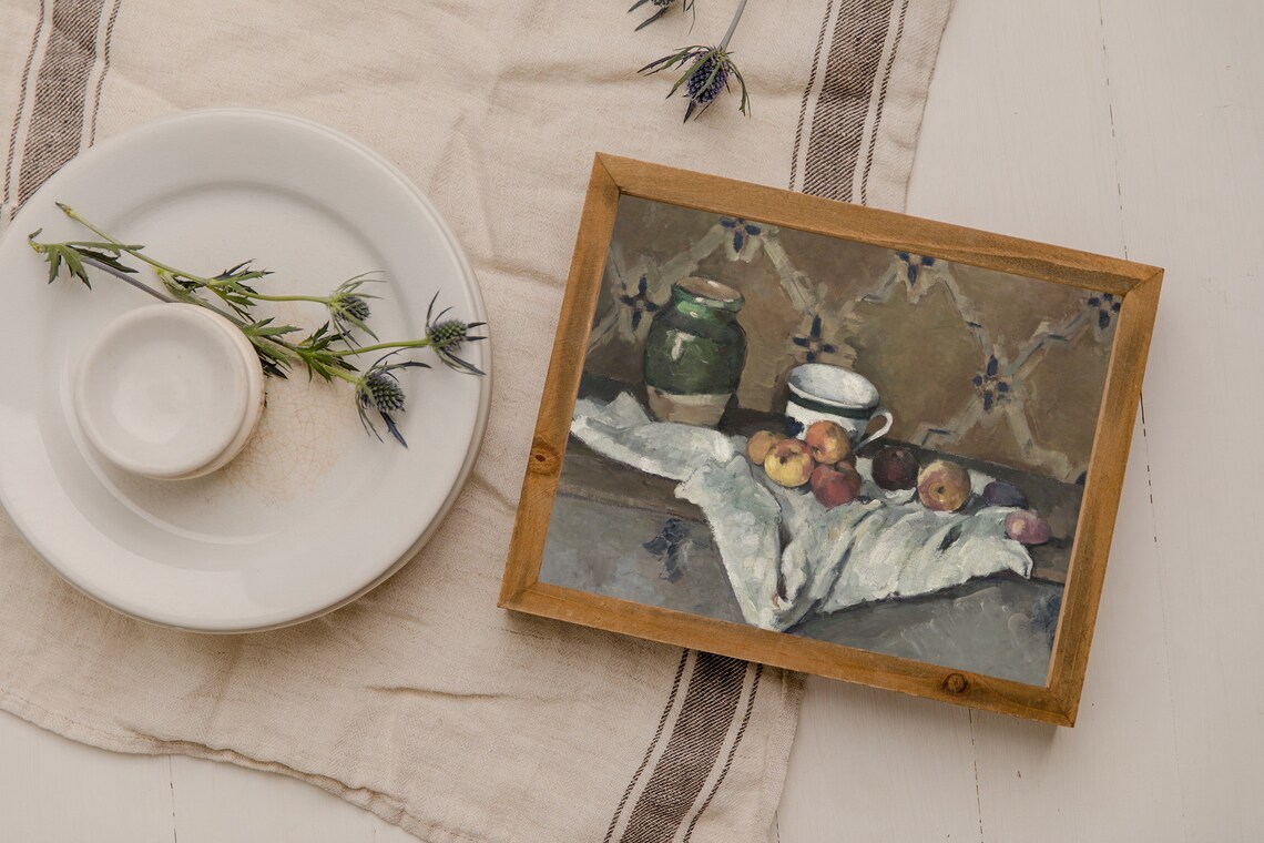 Vintage Still Life Painting, Kitchen Decor Art Print - Image 2