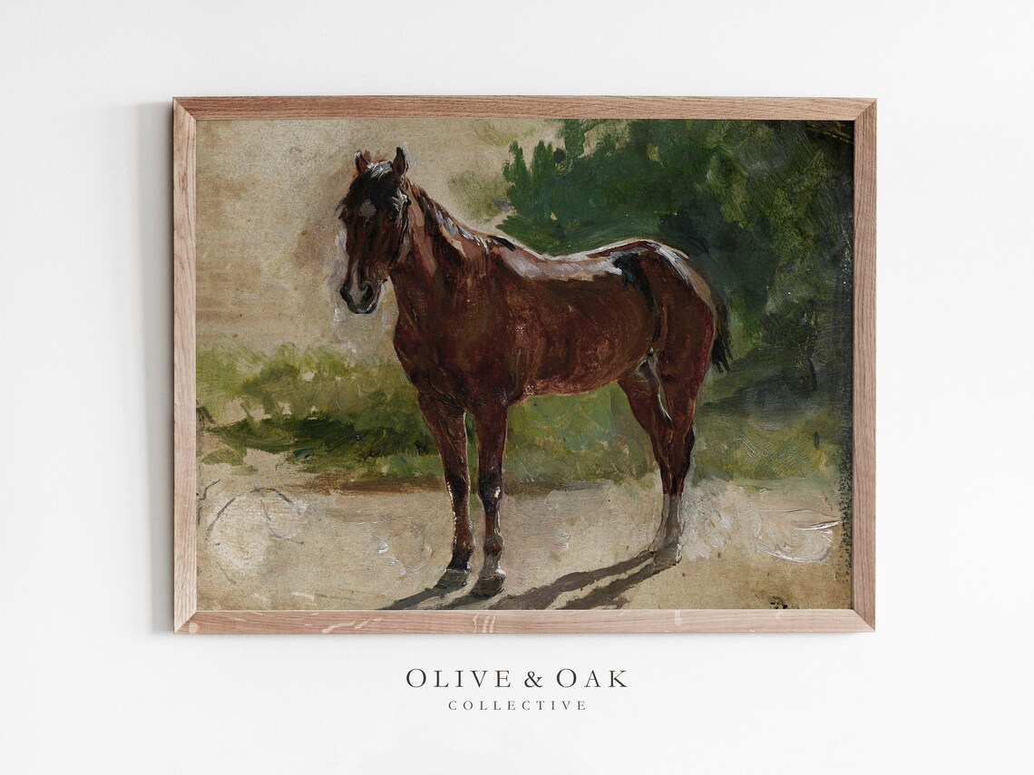 Horse Painting Art Print, Western Nursery Decor