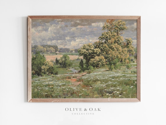 Spring Landscape - Vintage Farmhouse