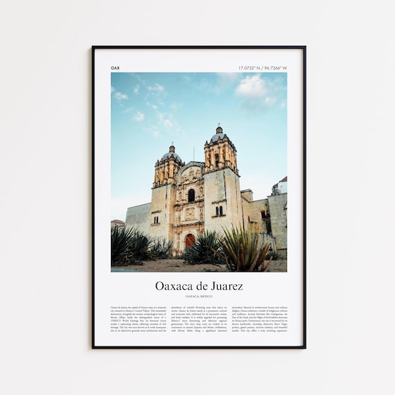 Oaxaca De Juarez Color Print Real Photo Poster Travel Gift Mexico Wall Art