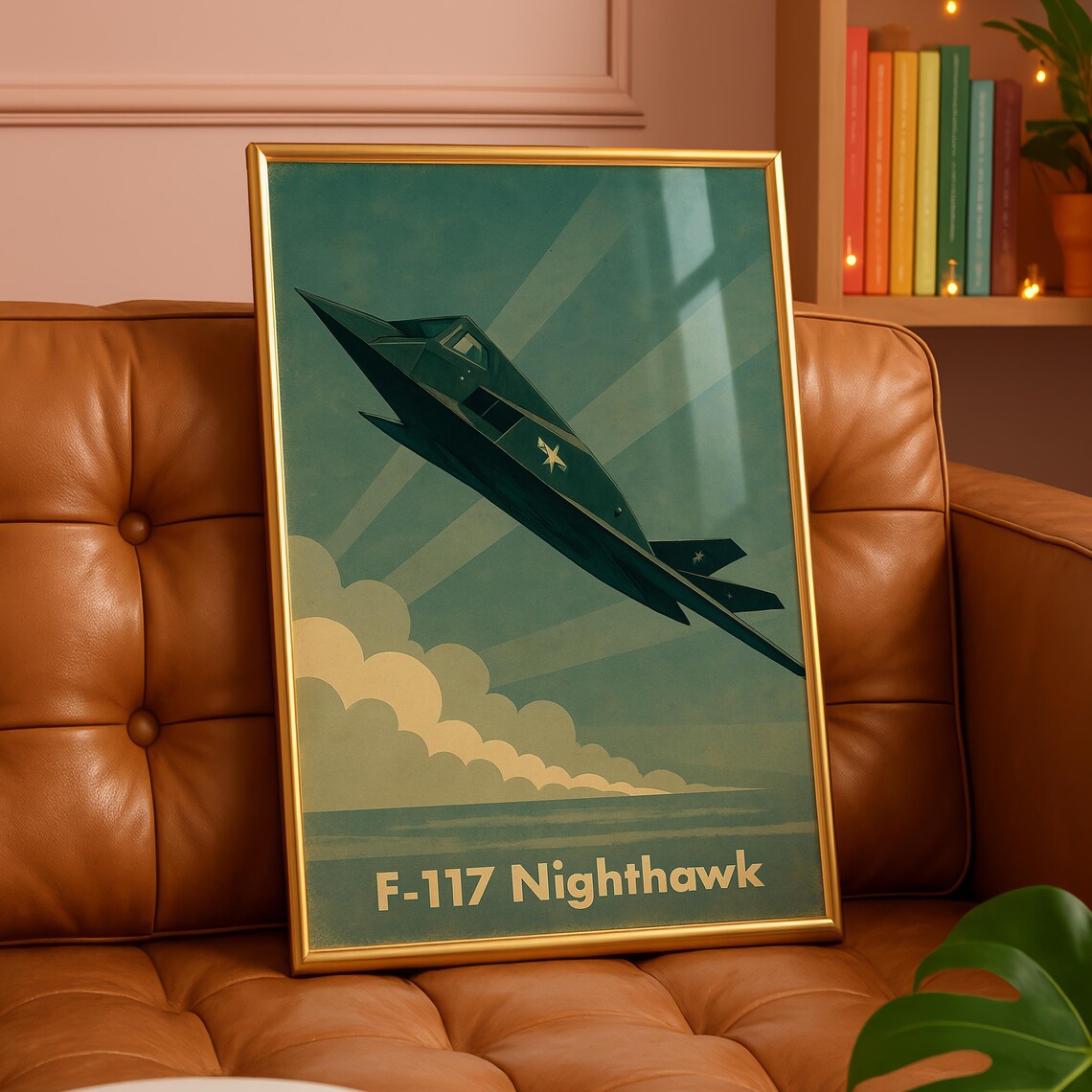 F117 Nighthawk Vintage Stealth Jet Poster
