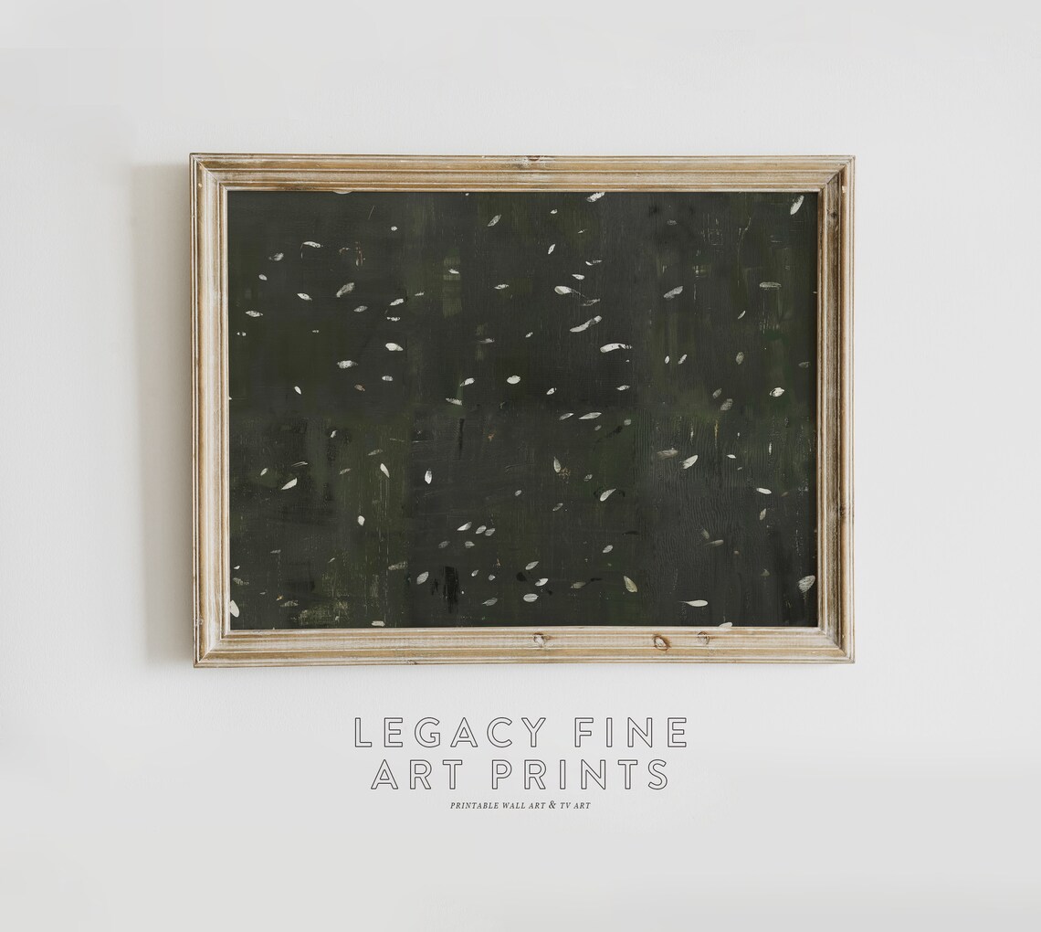 Moody Abstract Oil Painting, Neutral Wall Art Print - Image 2
