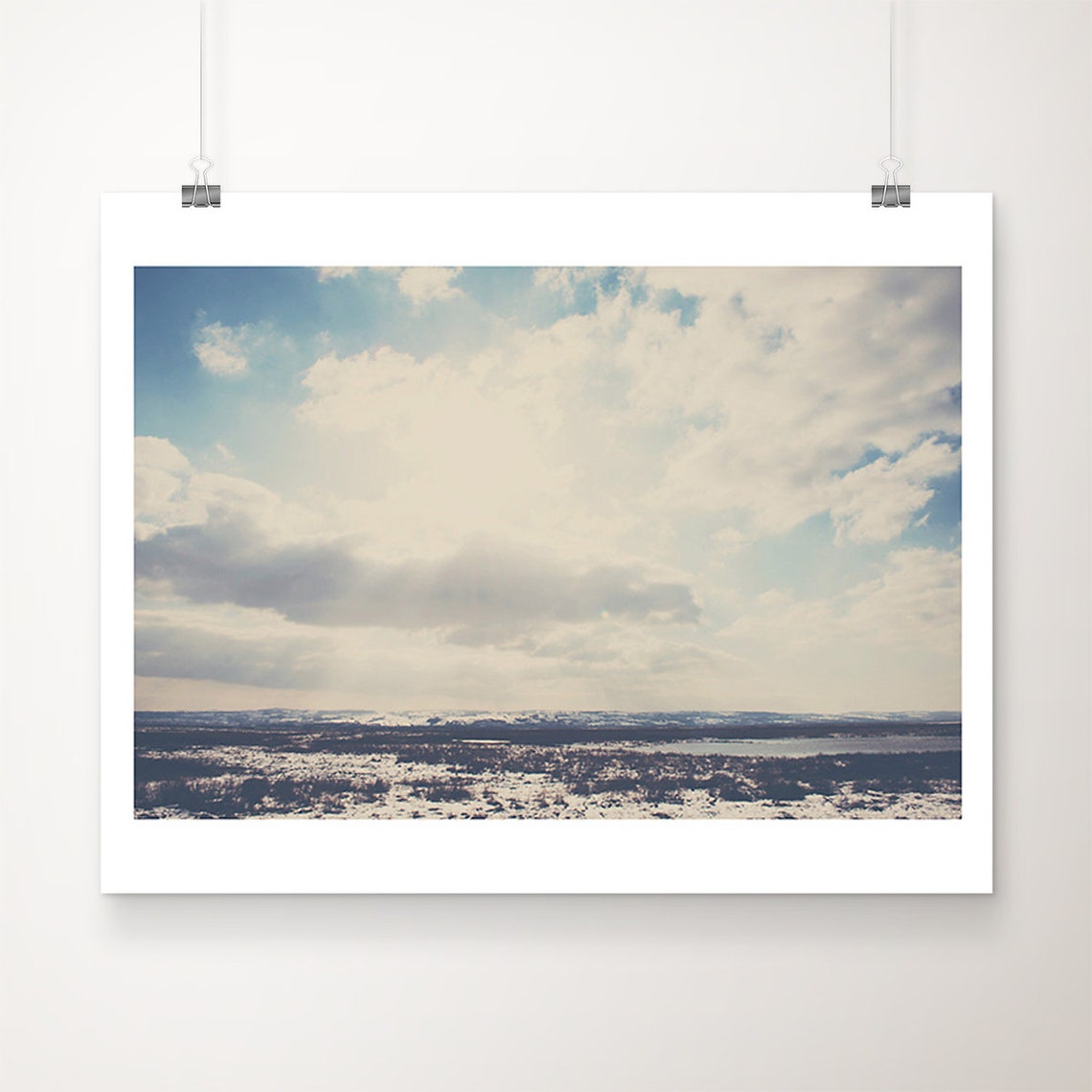 Parkgate England Winter Snow Marshlands Wetlands Landscape Print