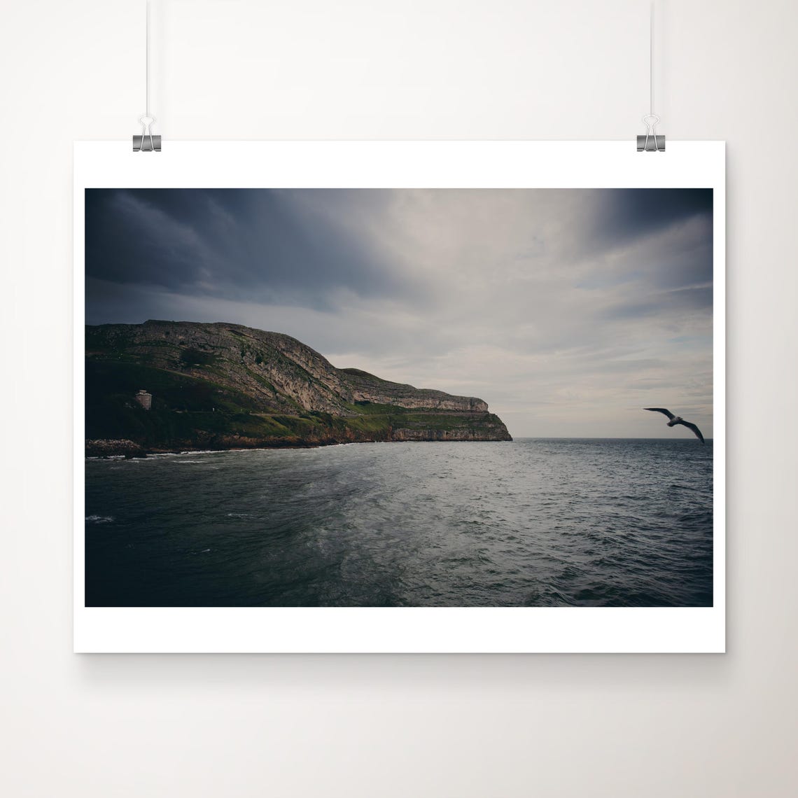 Llandudno Wales Great Orme Cliff Moody Dramatic Seascape Photo Print