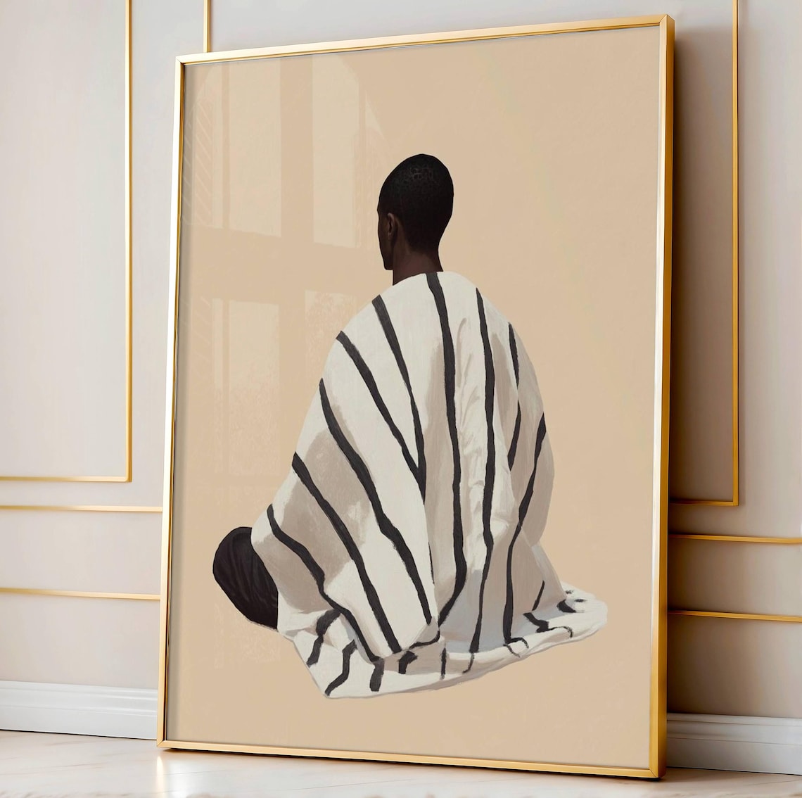 African Ethnic Wall Art Print, Afrocentric Traditional