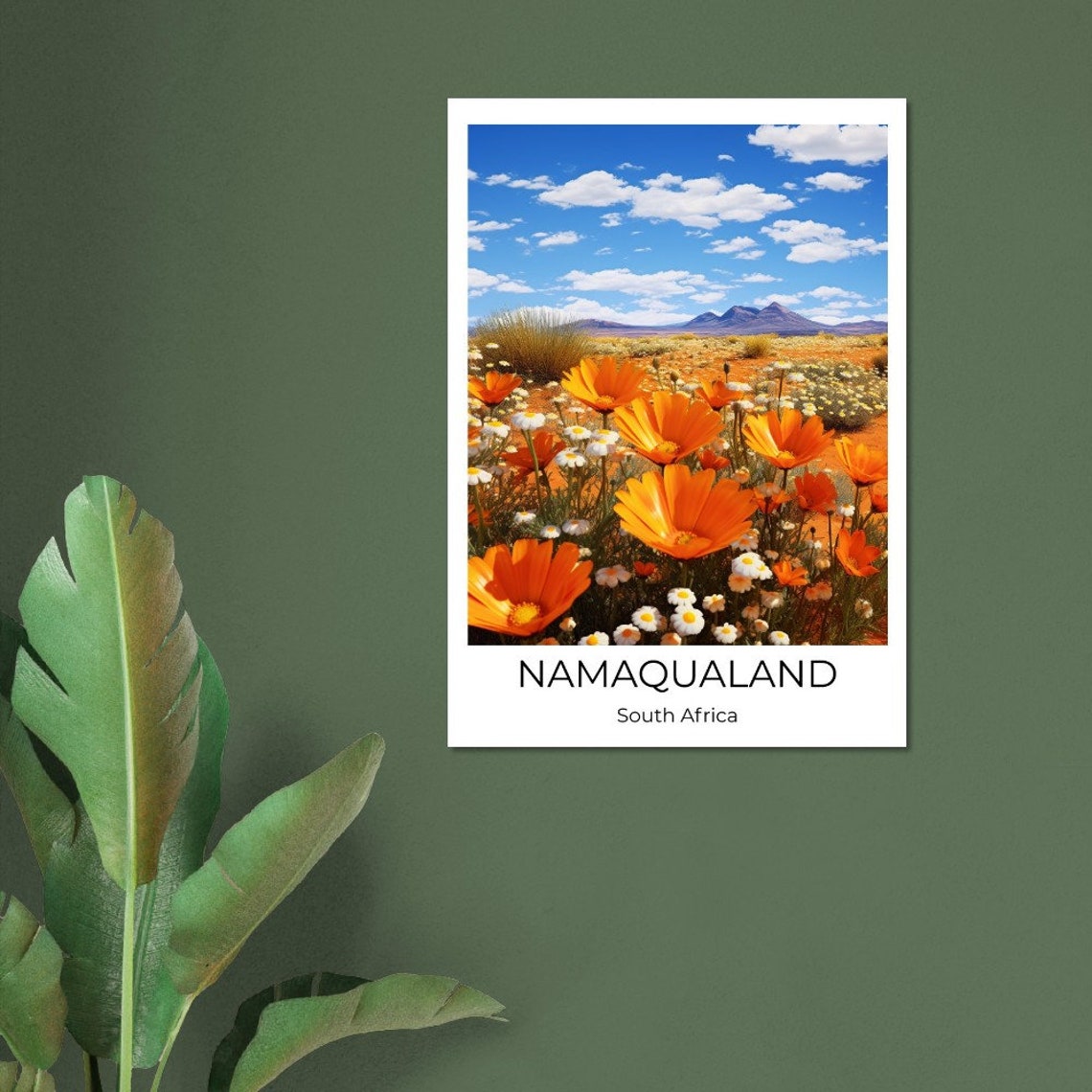 Namaqualand Travel Poster Namaqualand Wall Art South Africa Travel Print Namaqualand South Africa Wall Decoration - Image 3
