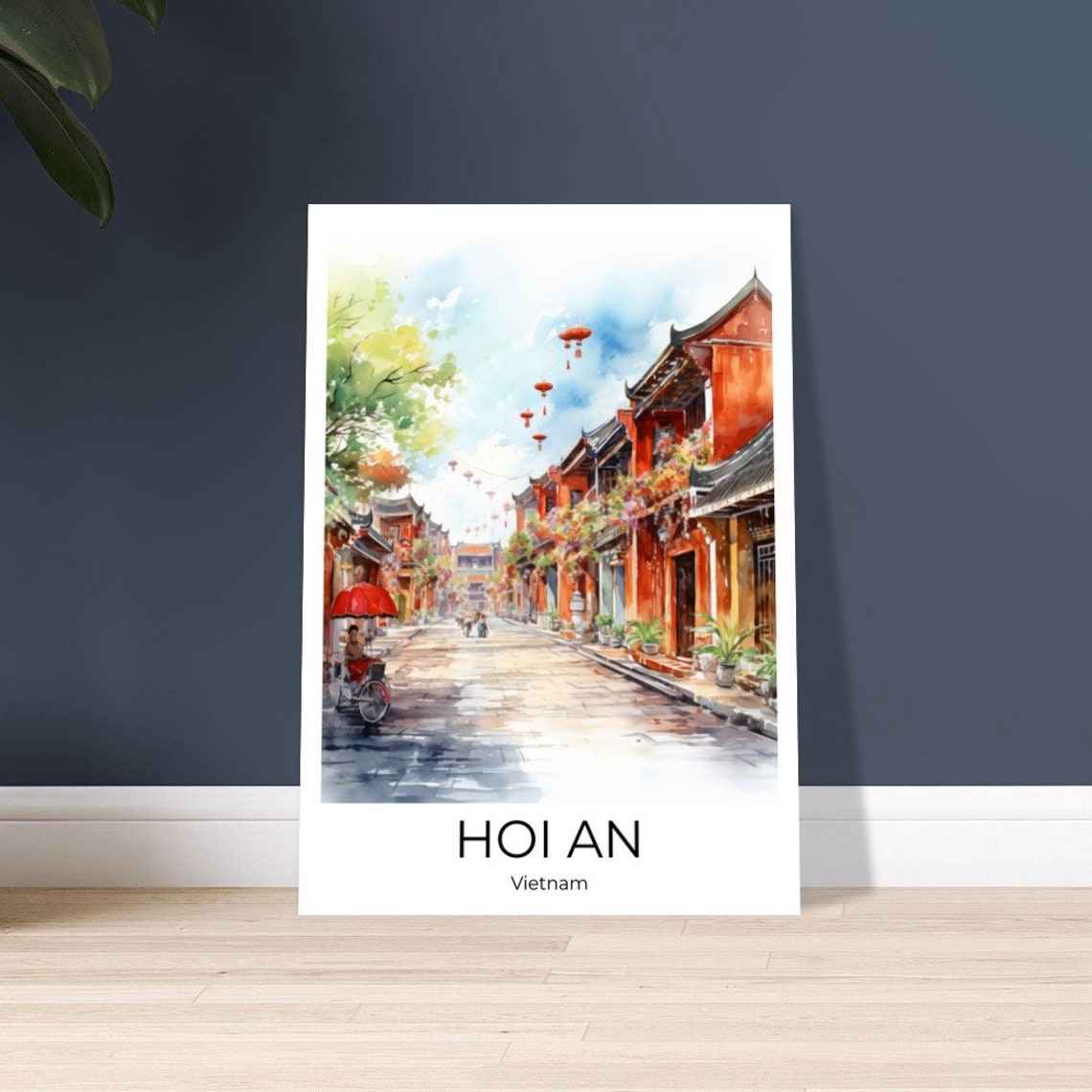 Hoi An Watercolor Travel Poster Of Hoi An Vietnam Wall Art Vietnam Travel Vietnam Vietnam Wall Decoration - Image 2