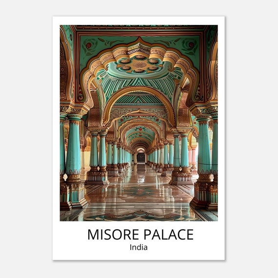 Misore Palace India Travel Poster India Art Print India India Wall Decoration India Gift