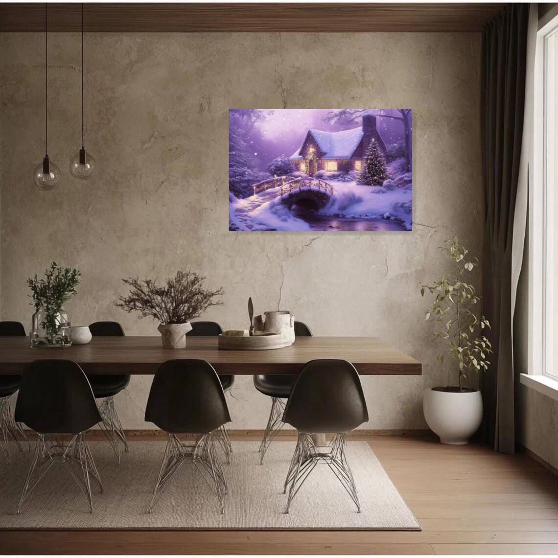 Custom Winter Wonderland, Kinkade-Inspired Print - Image 3